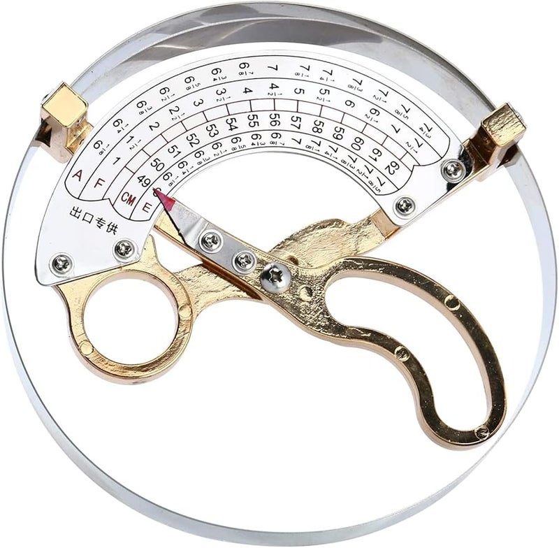 Stainless Steel Brass Scissor Type Hat Size Measuring Tool 49 62cm Adult Head Circumference Ruler - Image 1