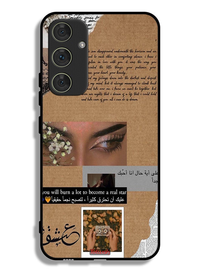 Tolwak Samsung Galaxy A54 5G Protective Case Cover Arabic Quote You Will Burn A Lot To Become A Real Star - Image 1