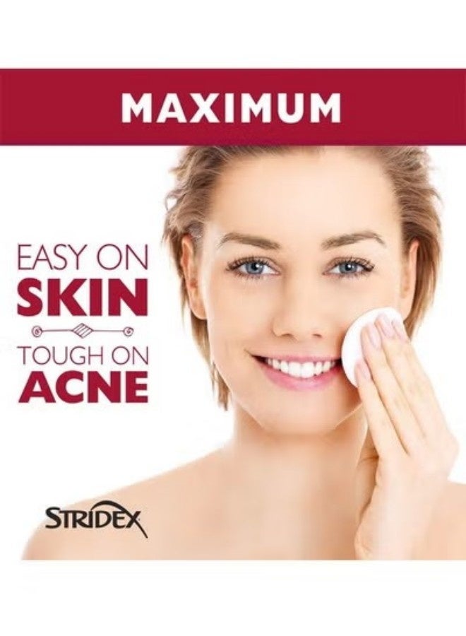 Stridex 55 Pads Medicated Acne Pads (Maximum Strength) Acne Treatment for Face, Reduces the Number of Acne Pimples and Blackheads and Allows Skin to Heal - Image 2