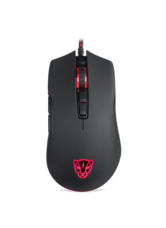 Motospeed V70 USB Wired Gaming Mouse RGB Mouse Ergonomic Design 8-gear Adjustable DPI Wide Compatibility Black  - Image 1