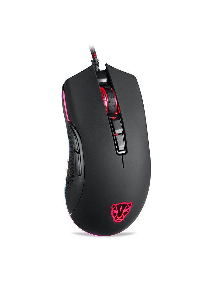Motospeed V70 USB Wired Gaming Mouse RGB Mouse Ergonomic Design 8-gear Adjustable DPI Wide Compatibility Black  - Image 3