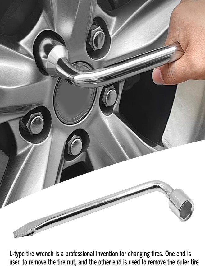YXQ Car Spare Tire Lug Wrench for Jack 19mm/0.75" L Type Hexagon Slotted End Socket Repair Tool - Image 5