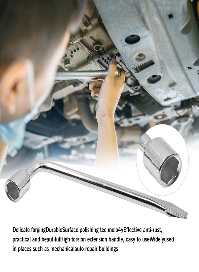 YXQ Car Spare Tire Lug Wrench for Jack 19mm/0.75" L Type Hexagon Slotted End Socket Repair Tool - Image 4