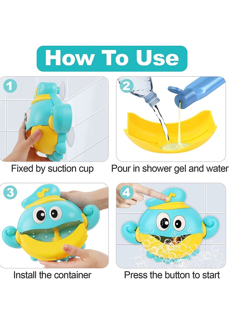 KASTWAVE Baby Bath Toys Bubble Machine, 1000+ Bubbles Per Minute with Nursery Rhymes, Automatic Octopus Bubble Maker Bath Toys for the Bathtub for Toddlers Babies Boys Girls - Image 5