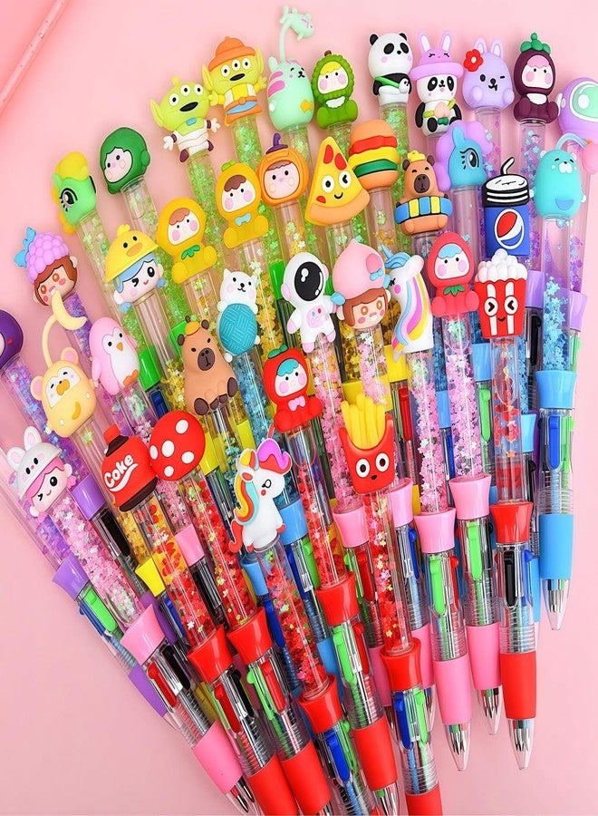 Oneshow 25 Pack Multicolor Pen in One 4-in-1 Pens Bulk Ballpoint Pens Prizes for School, Office & Home Writing Supplies (Assorted Style) - Image 1