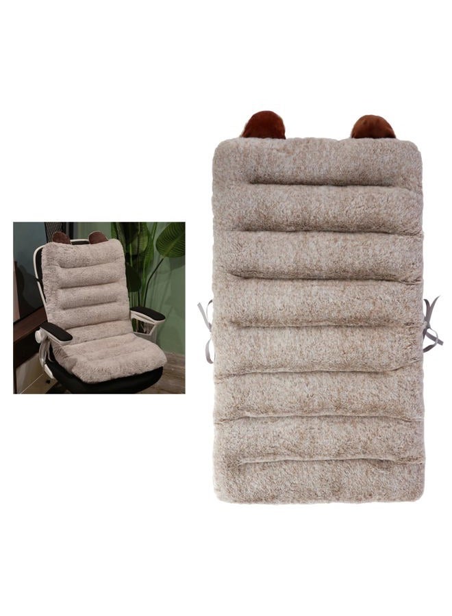 ELFJOY Desk Chair Cushion 85cm Office Chair Cushion Seat Cushion with Back Support Lounger Cushion with Fixing Band (Camel) 85×45cm - Image 1