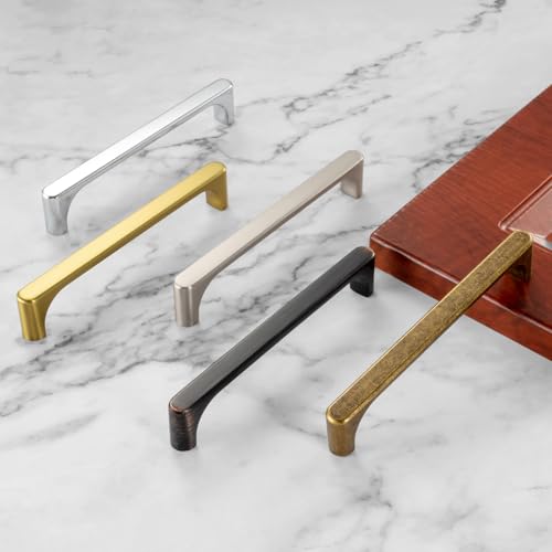BEROSSA 10 Pack 3 Inch Antique Brass Drawer Pulls Vintage Brass Cabinet Handles Brass Hardware for Kitchen Cabinets 3126 Drawers Bedroom Dresser Bathroom Vanity Cupboard - Image 2