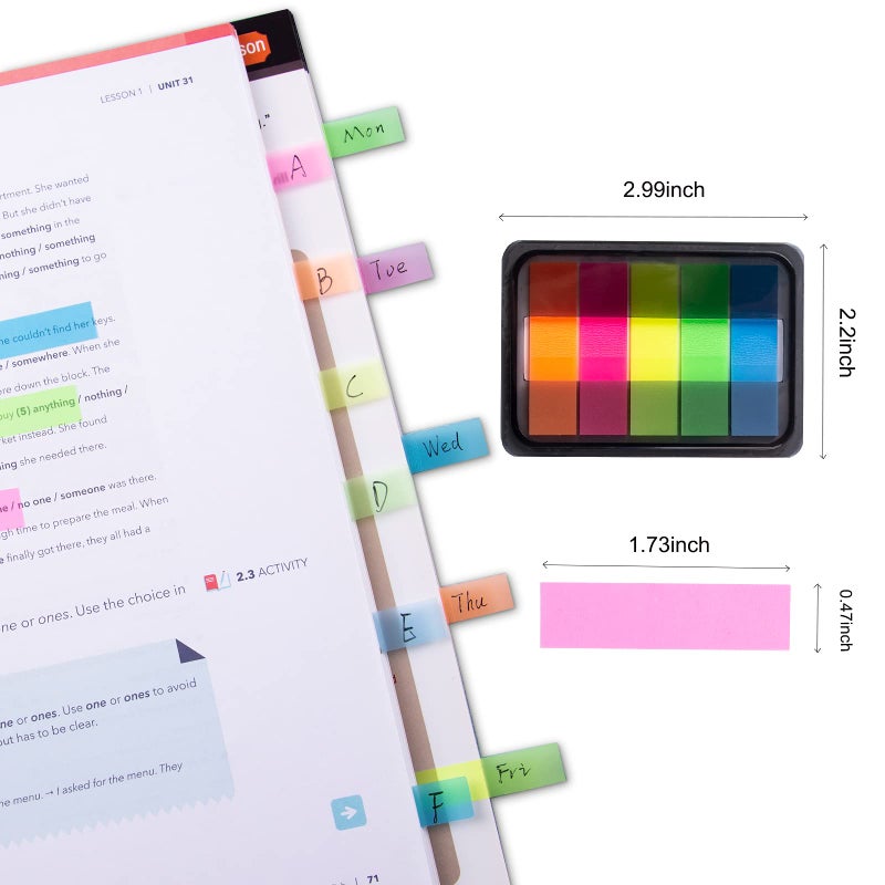 Golcellia 300 Pcs, Transparent Sticky Notes, Page Markers, Sticky Tabs, Label Stickers, Pop Up Index Tabs, Flags Stickers - Image 2