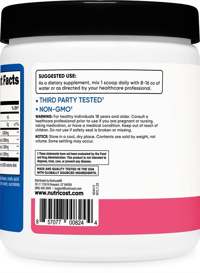 Nutricost BCAA Powder Raspberry Lemonade, 30 Servings - Image 4