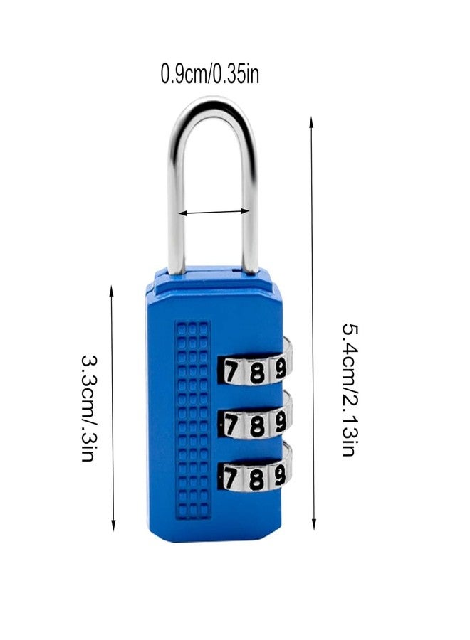 JUSTAKEIT Digit Number Locks for Luggage Bag Travelling Password Locks Combination | Padlock Lock for Home/Shop/Office/Store/Farmhouse Luggage Lock | Luggage Bag (Black-3DLock) - Image 4