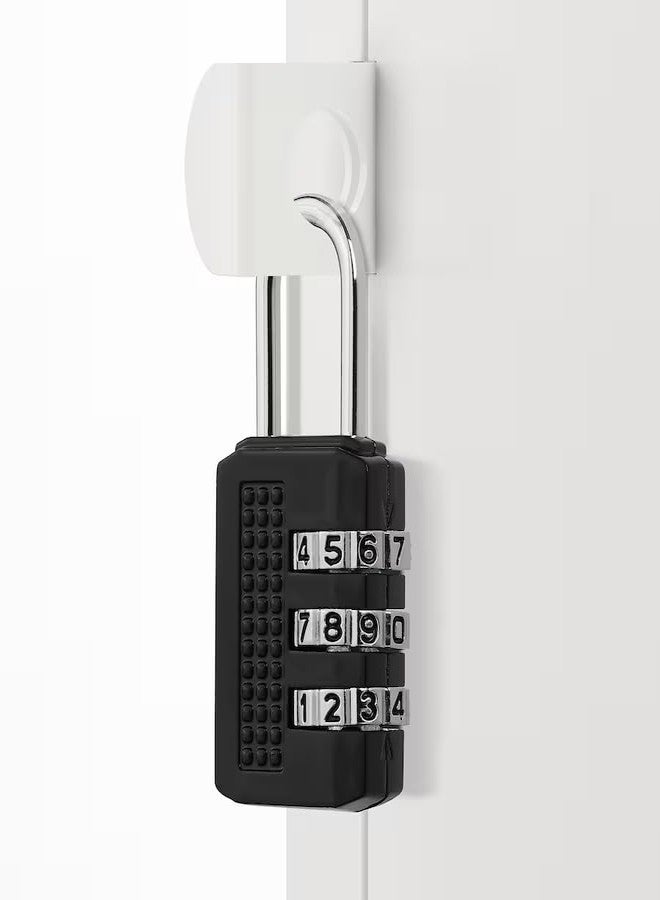 JUSTAKEIT Digit Number Locks for Luggage Bag Travelling Password Locks Combination | Padlock Lock for Home/Shop/Office/Store/Farmhouse Luggage Lock | Luggage Bag (Black-3DLock) - Image 1