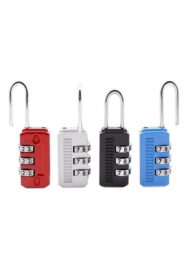 JUSTAKEIT Digit Number Locks for Luggage Bag Travelling Password Locks Combination | Padlock Lock for Home/Shop/Office/Store/Farmhouse Luggage Lock | Luggage Bag (Black-3DLock) - Image 2