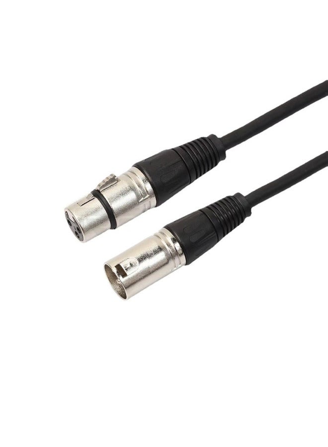 Cannon Line Three-core XLR Male To Female Cannon Head Microphone Audio Line Full Balance Cannon Extension Line Double Shield-Color:Silver-Length:5m  - Image 2