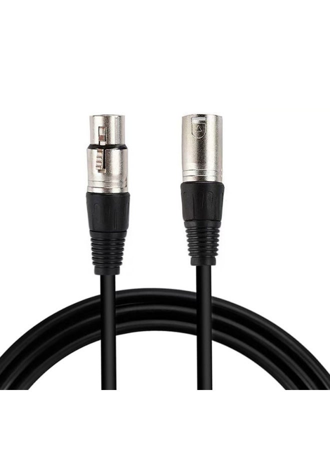 Cannon Line Three-core XLR Male To Female Cannon Head Microphone Audio Line Full Balance Cannon Extension Line Double Shield-Color:Silver-Length:5m  - Image 3