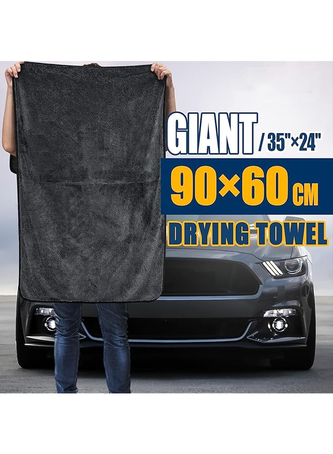 SYOSI Microfiber Towels For Cars, Drying Extra Large Super Absorbent Cleaning Cloth Auto Detailing Ultra Soft, Lint-Free, Streak-Free 600Gsm, 24'' X 35'', 1 Pack - Image 3