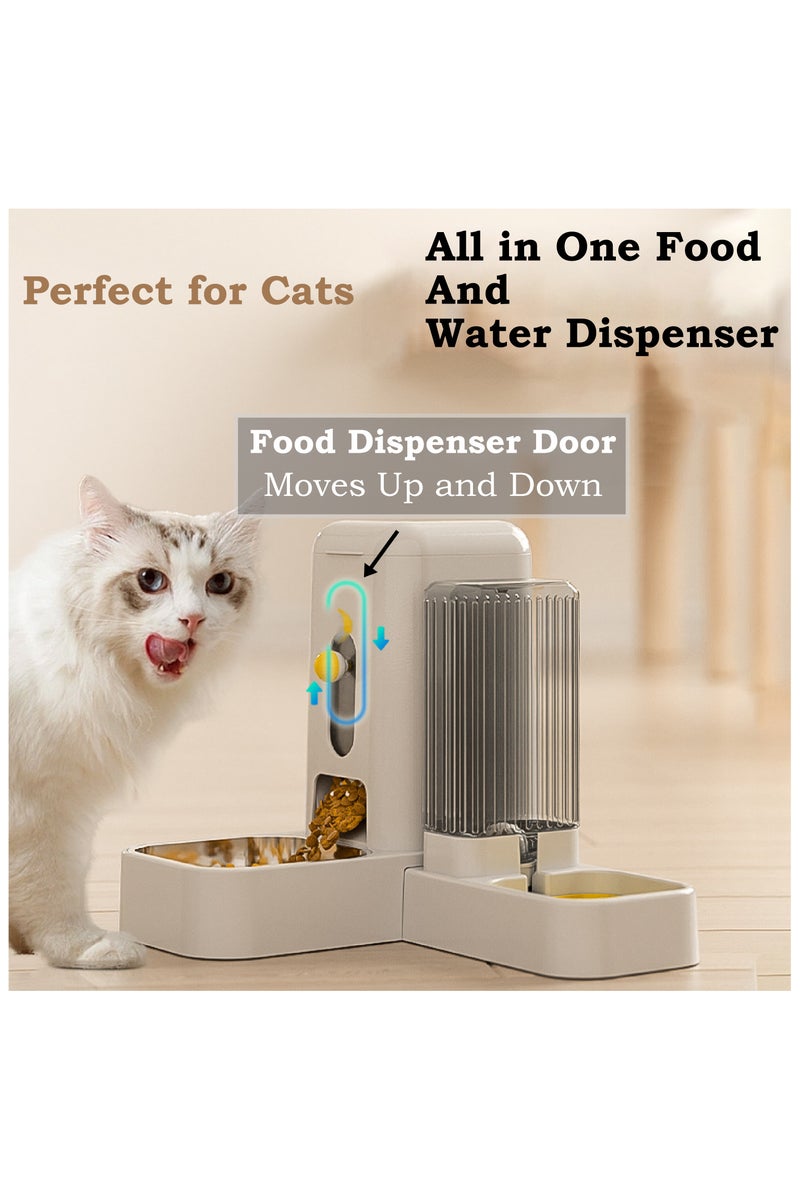 MAMATOONS 2-in-1 Automatic Pet Feeder and Water Dispenser Pet Bowl Smart Gravity Food Bowl for Cats and Small Dogs - Image 2