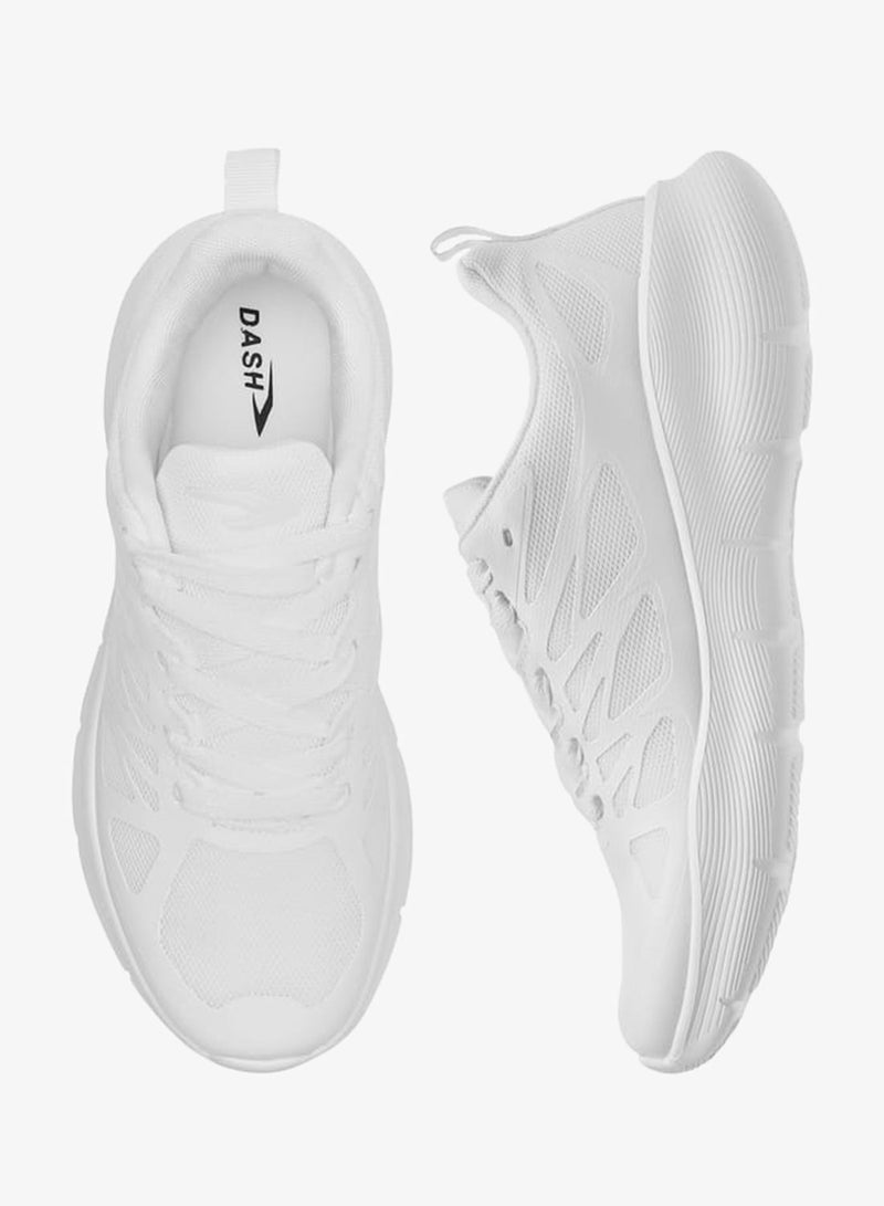 Dash Women Textured Lace-Up Sports Shoes with Pull Tabs - Image 3