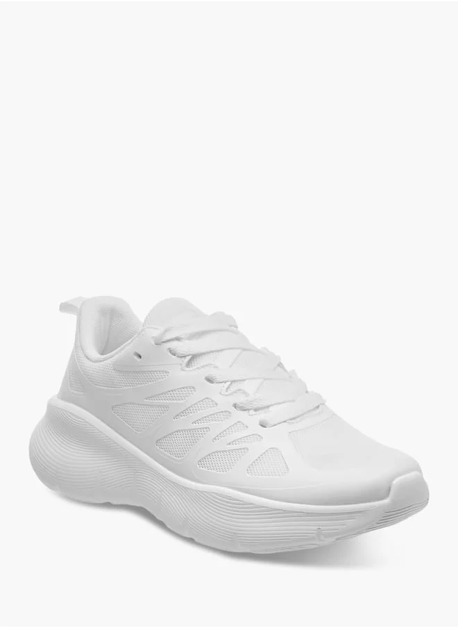 Dash Women Textured Lace-Up Sports Shoes with Pull Tabs