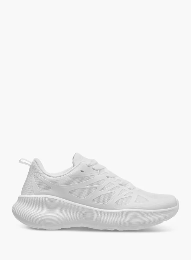 Dash Women Textured Lace-Up Sports Shoes with Pull Tabs