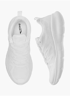 Dash Women Textured Lace-Up Sports Shoes with Pull Tabs  - Image 1