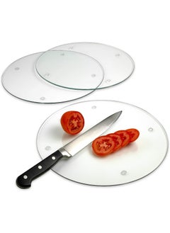 Light In The Dark Light In The Dark Round Tempered Glass Chopping Board Set 3-30.5cm  - Image 1