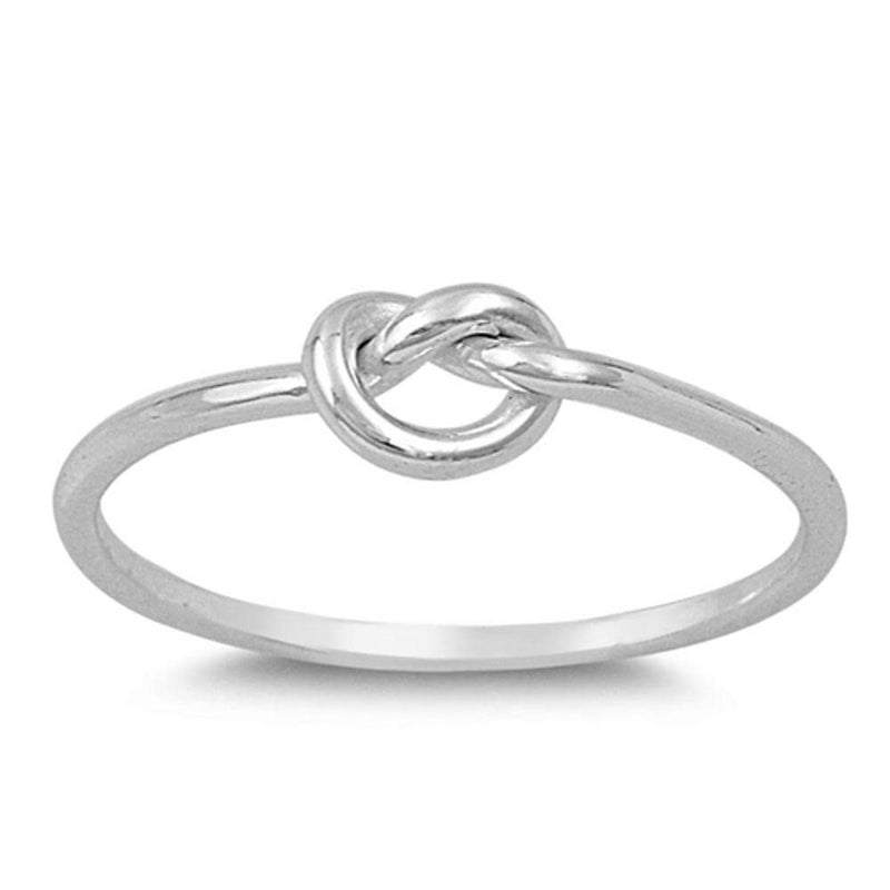 Sac Silver Infinity Knot Love Cute Ring New .925 Sterling Silver Band Size 6 - Image 1
