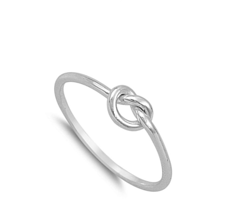 Sac Silver Infinity Knot Love Cute Ring New .925 Sterling Silver Band Size 6 - Image 3