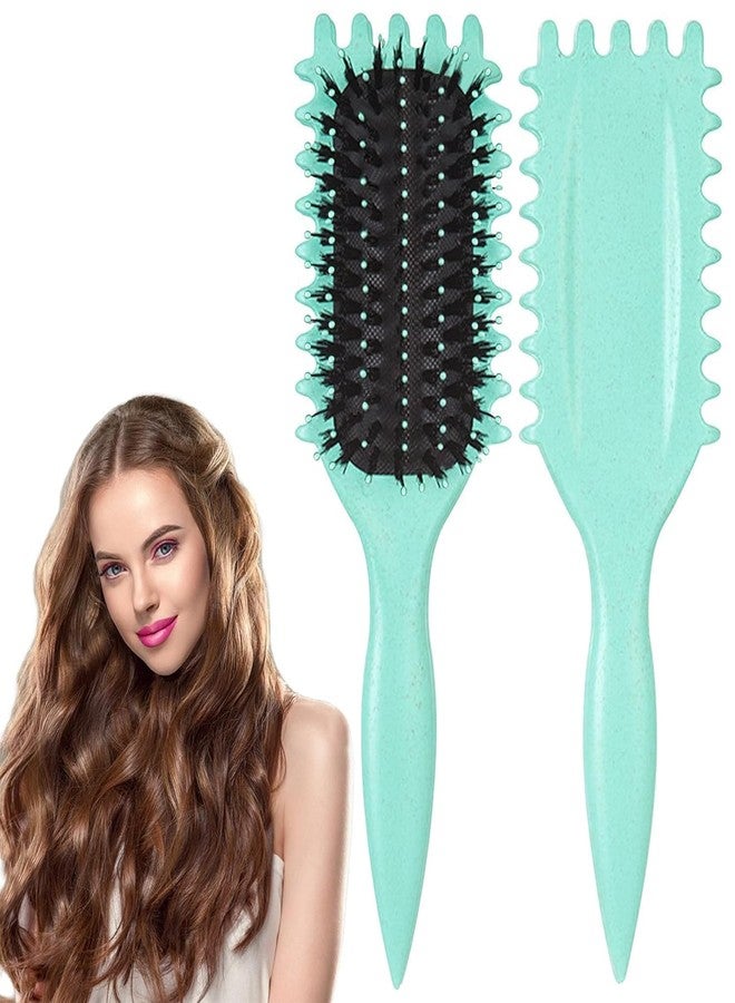Defflo Curly Hair Brush | Curl Defining & Detangling Brush for Women | Boar Bristle Styling Brush for Shaping, Combing & Enhancing Natural Curls | Suitable for All Hair Types | Ideal for Long, Thick Hair - Image 1