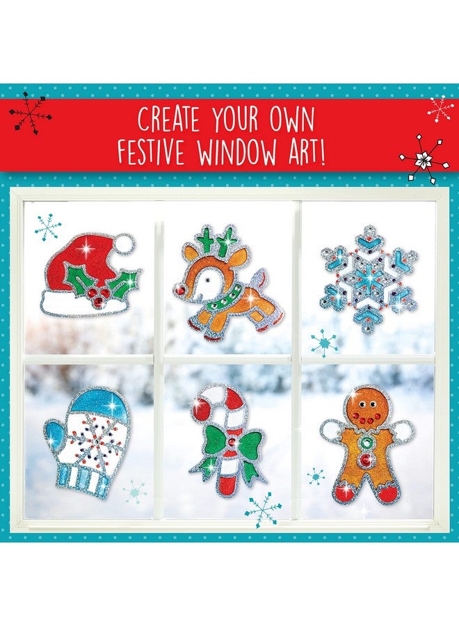 Creativity for Kids Holiday Easy Sparkle Window Art Craft Kit: Create 7 Window Art Designs, Holiday Crafts, Christmas Crafts for Kids Ages 6-8+, Christmas Activities for Kids - Image 4