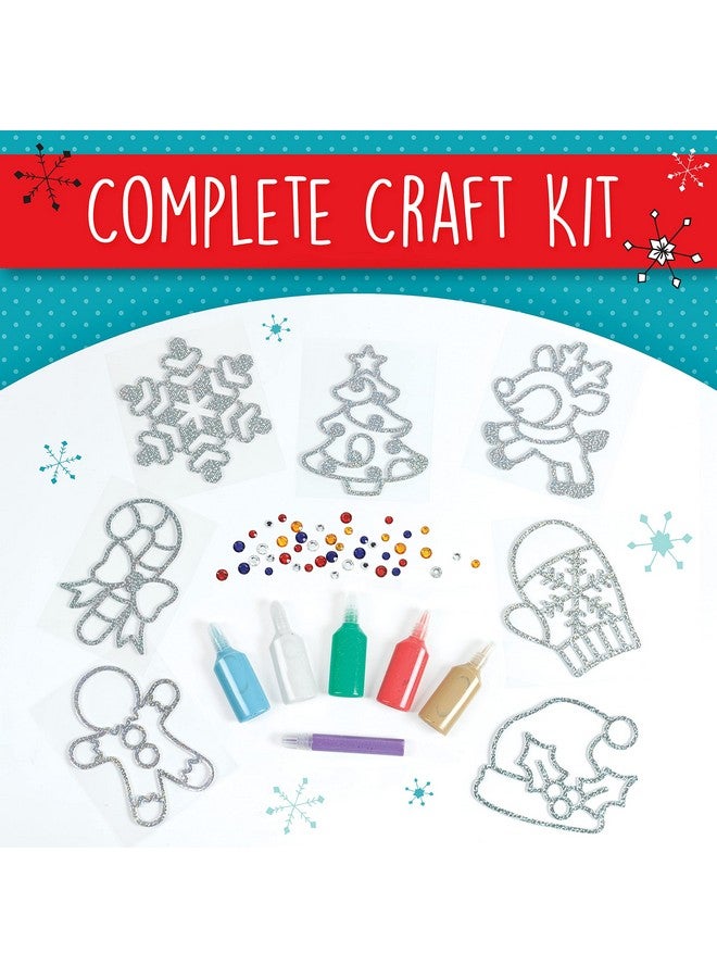 Creativity for Kids Holiday Easy Sparkle Window Art Craft Kit: Create 7 Window Art Designs, Holiday Crafts, Christmas Crafts for Kids Ages 6-8+, Christmas Activities for Kids - Image 3