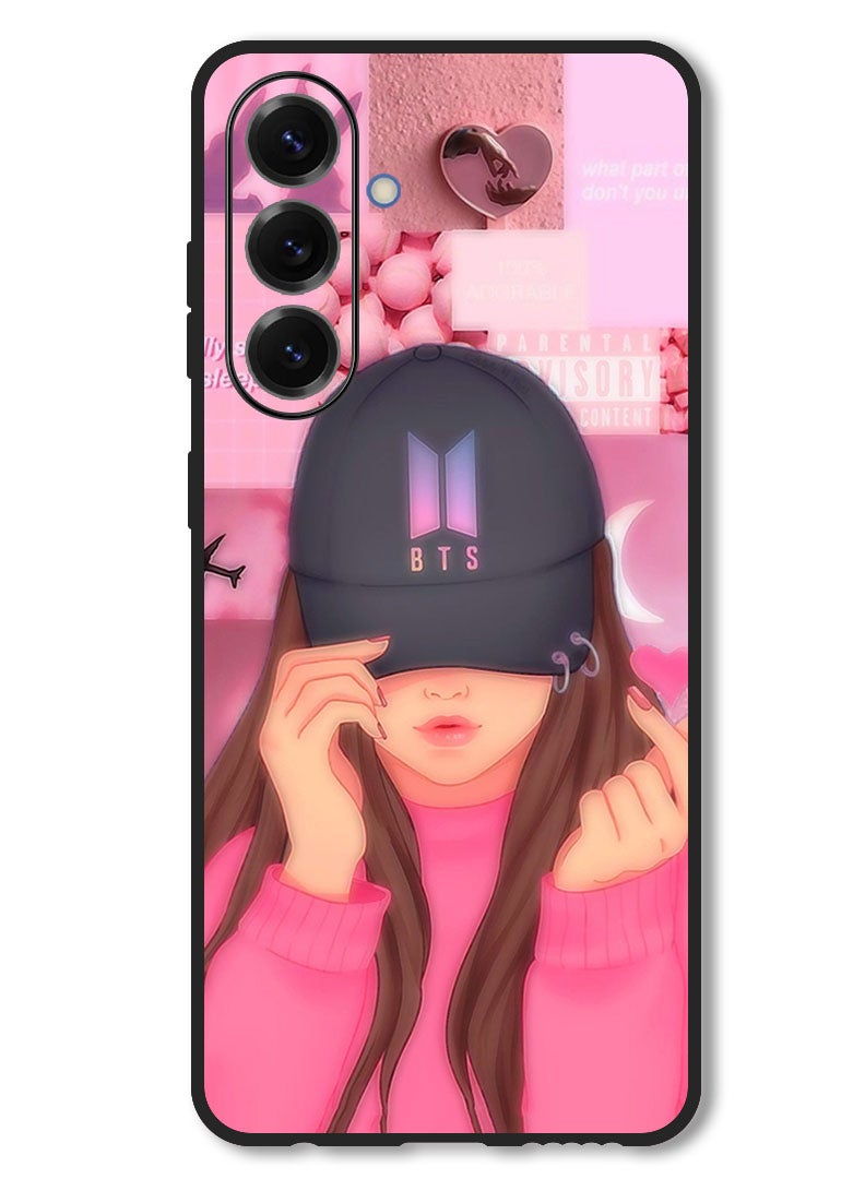 Theodor Case Compatible with Samsung Galaxy S25 FE 6.7 Inch Protection Shockproof Bumper Cover Girl BTS Cap Snap - Image 1