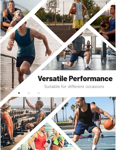 OYGSieg 6 Pack Men's Quick Dry Workout Tank Tops Breathable Gym Sleeveless Muscle Shirts for Active Men SetA XL/02 - Image 4