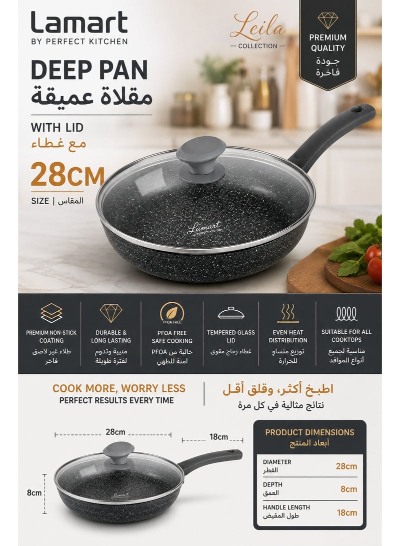Lamart Non-Stick Frypan Flint 28 Cm  Durable Aluminium - Image 2