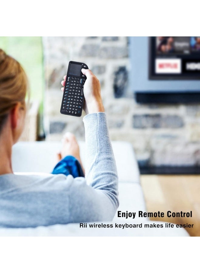Rii 2.4G Mini Wireless Keyboard with Touchpad, Portable Lightweight Controller with USB Receiver, Remote for Windows/Mac/Android/PC/Tablet/TV/Xbox/PS3 – X1 Black - Image 5