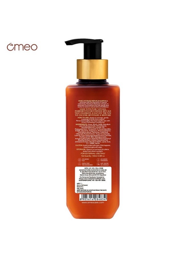 Omeo Intense Repair Shampoo - 100ml With Reetha & Shikakai - Daily Use, Gentle Cleansing, Shine & Silky Hair - Image 4