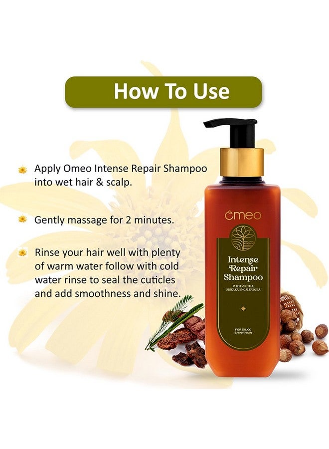 Omeo Intense Repair Shampoo - 100ml With Reetha & Shikakai - Daily Use, Gentle Cleansing, Shine & Silky Hair - Image 5