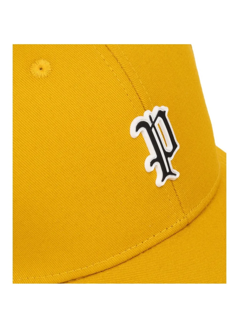 Police Yellow Police Gothic Monogram Cotton Baseball Cap - Yellow for Men | Best Price UAE