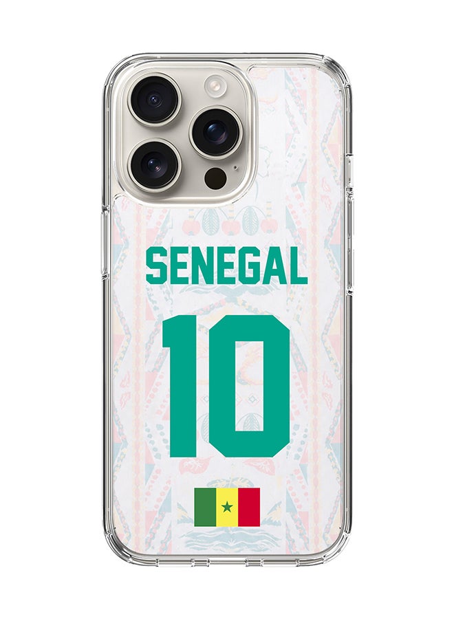 Stylizedd Classic Clear Magnetic Case for Apple iPhone 16 Pro , Hybrid Soft Case Flexible Edges Anti Drop TPU PC Gel Thin Transparent Cover [ Designed for Apple iPhone 16 Pro ] - Football Team Senegal World Cup 2026 - Image 1