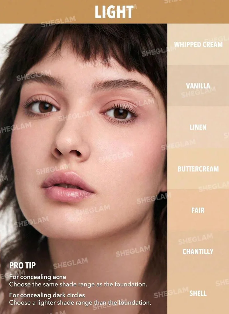 شيجلام Like Magic 12Hr Full Coverage Concealer-Shell