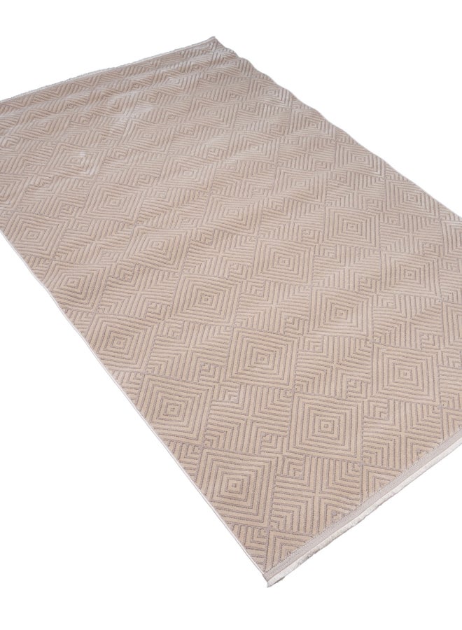 Almas Kavir Carpet Carpet Woven Rug in Soft Texture | Rustic Lattice Design - Beige | Size - 200x300 cm (6.5x10 ft) | For Living space , Master Bedroom, Dinning room & Large office space - Image 5