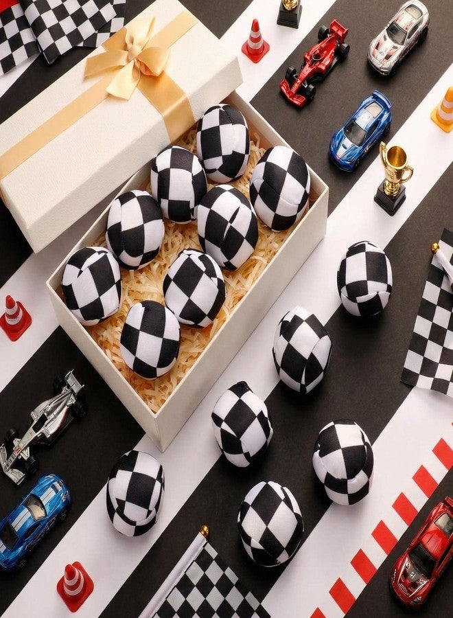 Vertintong 24 Pack Race Car Party Favors Reusable Water Balls Bomb for Pool, 2 Inch Water Balls Bulk Black and White Plaid Absorbent Pool Toys for Kids Beach Racing Car Party Supplies - Image 3