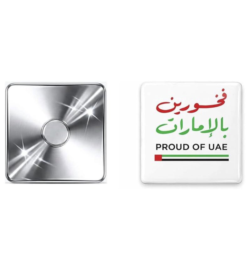Yuwell 6 Pieces Proud of UAE Badge Arabic فخورين بالإمارات Magnetic Pin, Metallic Finish UAE National Day Badge with Arabic Calligraphy & UAE Mini Flag Design, Spirit of the Union Celebration Accessory - Image 4