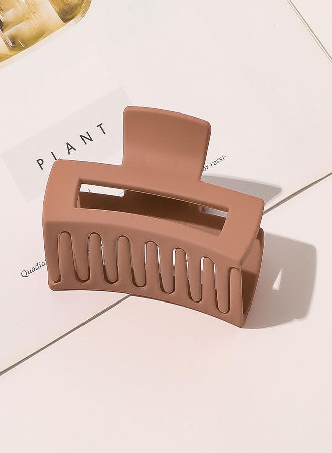 EPARTY 3 SMALL 3 BIG RECTANGLE CLAW Solid Women Girls Plastic Hair Claws Simple Frosted Hairpins Crab Barrette Fashion Ornament Hair Accessories Hair Clip - Image 3