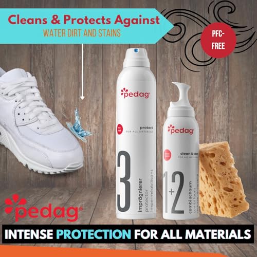 pedag Leather/Suede/Nubuck/Textile Cleaner and Conditioner with Waterproofing Kit, 250 ml/150 ml, 3 Count - Image 2