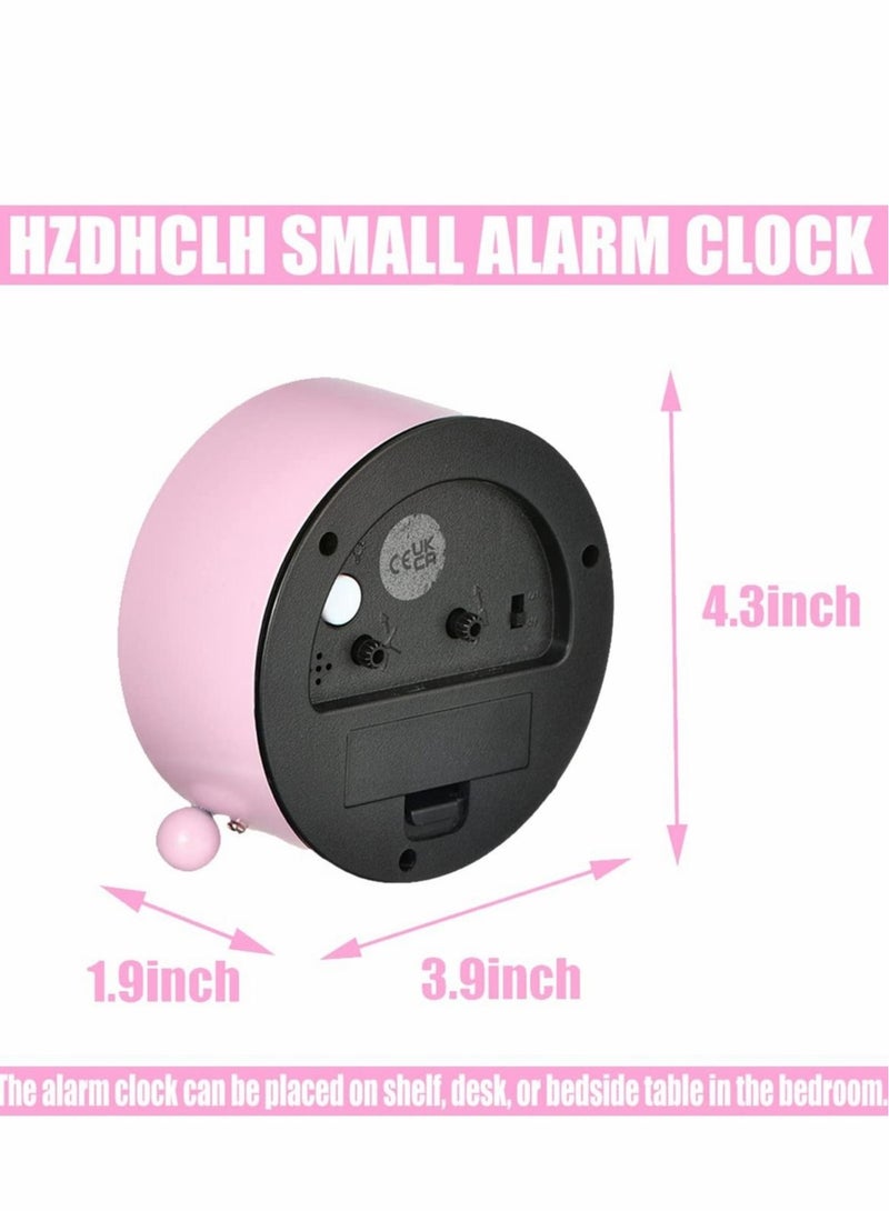 Captaintech Kids Learning Alarm Clock for Girls, Silent Small Cute Table Clocks Battery Powered, 4 inch Analog Alarm Clock for Bedrooms - Image 5