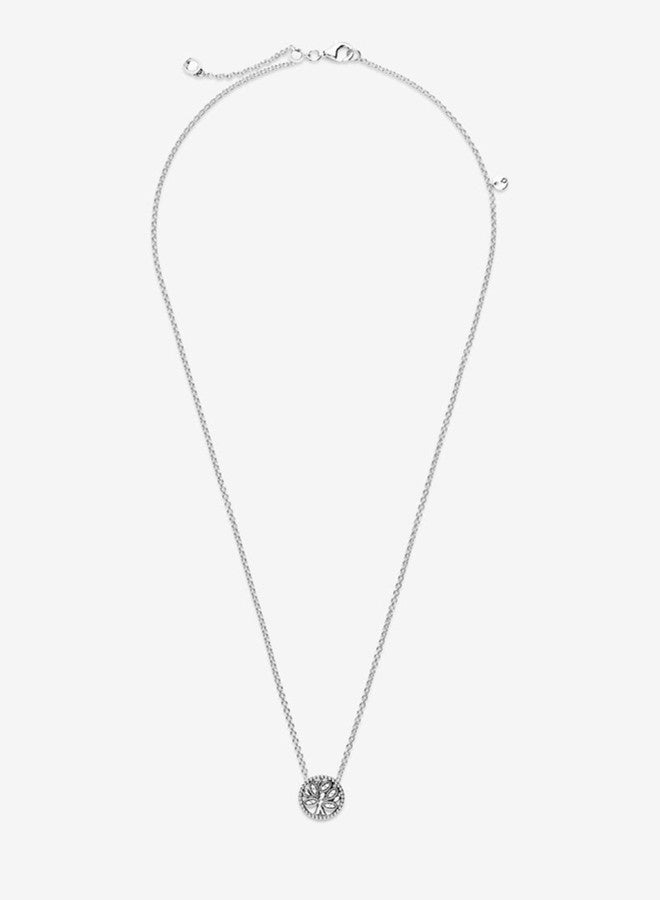 Chomel Cubic Zirconia Classic Fashion Women's 925 Silver Shiny Family Tree Pendant Necklace 397780CZ-45 - Image 4