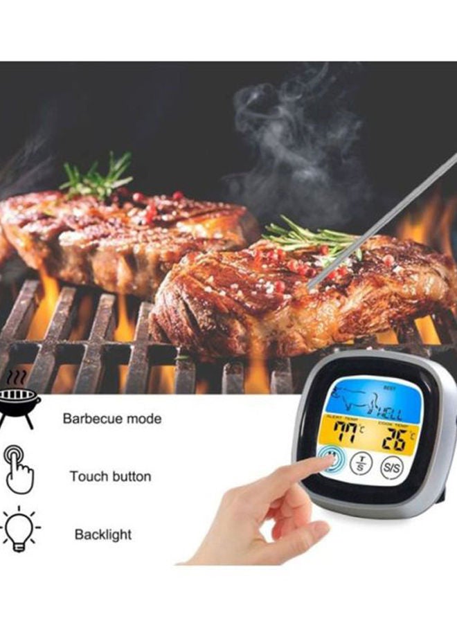 نيبمينينت مقياس حرارة رقمي للمطبخ فضي/رمادي/اسود 7.5x7.5x2.5سم - Image 3