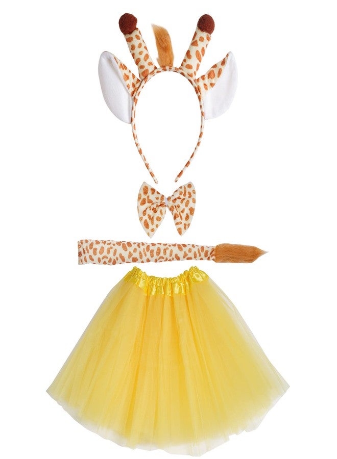 Marrywindix Yellow Giraffe Costume Tutu Set Animal Fancy Dress Costume Kit Halloween Party Dress Up Accessories (Style 2) - Image 1