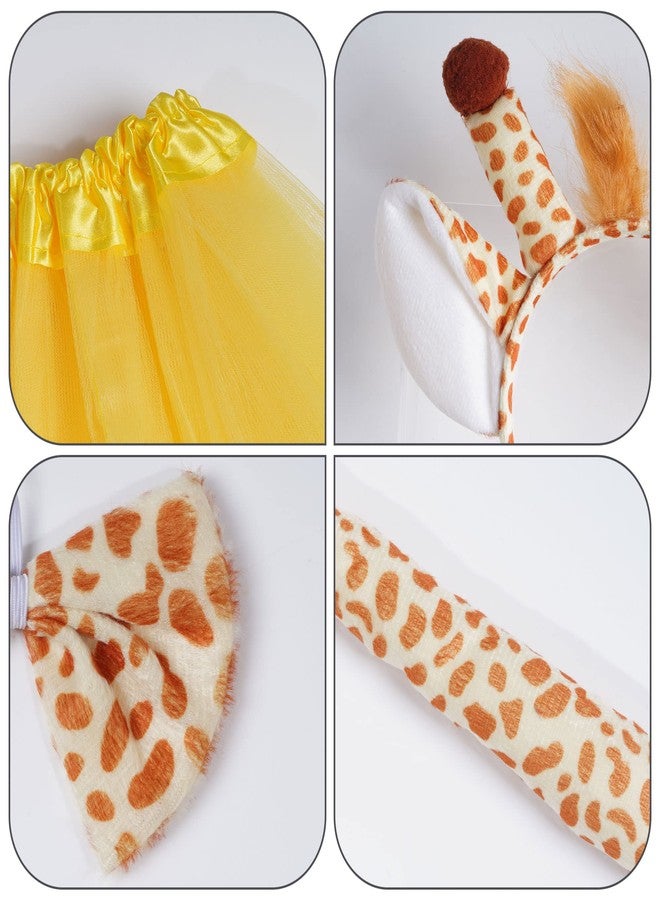 Marrywindix Yellow Giraffe Costume Tutu Set Animal Fancy Dress Costume Kit Halloween Party Dress Up Accessories (Style 2) - Image 4