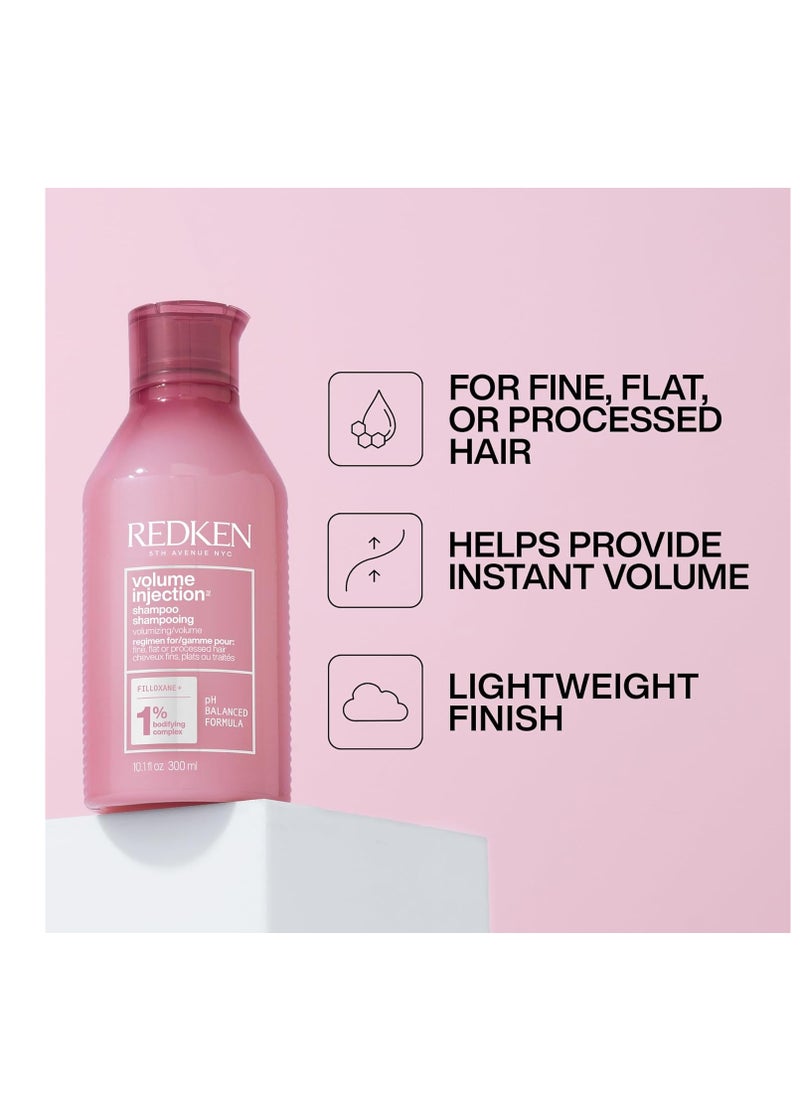 REDKEN - Redken Volume Injection Shampoo | Lightweight Volume Shampoo For Fine Hair | Adds Volume, Lift, and Body to Flat Hair | Paraben Free - Image 1
